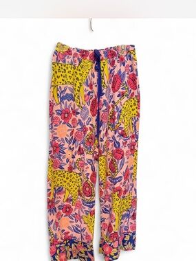Women's Pink Floral & Leopard-Print Fun Pants